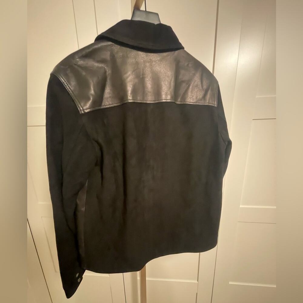 NWT: John Varvatos The Delancey Shirt Jacket in Black- 100% Sheepskin Size 50 - Picture 4 of 16